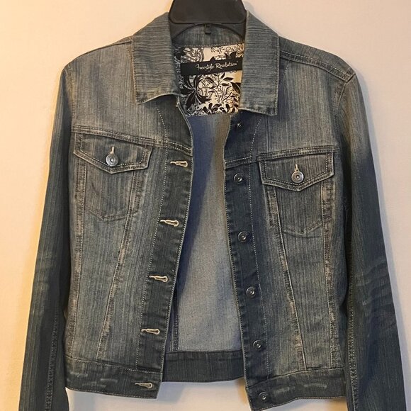 Jean Jacket Freestyle Revolution Women's Size Large - Picture 1 of 6